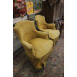 Pair of Late 19th century Upholstered Armchairs