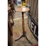 Mahogany Jardiniere Stand on Pedestal Column and Tripod Legs