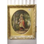 John Joseph Hughes (1820-1909), Birmingham artist. Oil on canvas in oval mount. Inscribed to