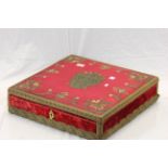 Oriental silk lined box with Embroidered decoration