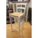 Painted Bar Chair with String Seat