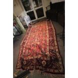 Large Purple Ground Wool Rug with central floral decoration