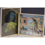 Two framed & glazed prints to include a Tretchikoff print "The Chinese Girl"