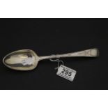 Georgian bright cut hallmarked Silver dessert spoon, George Smith (II) & Thomas Hayter London 1792