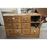 Hand built library index filing cabinet (two drawers missing) by Libraco Ltd, London