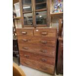 Mid 20th century Oak Chest of Two Short over Four Long Drawers