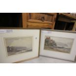 Henry Wilkinson Daniel, Early 20th century (Exhibition 1909-1936). Two watercolours of Staithes or