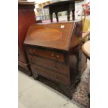 Edwardian Mahogany Inlaid Bureau