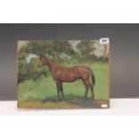 EDITH GRACE WHEATLEY, Early 20th century Oil on Panel of Horse ' St Lucian ', signed and dated 1920