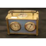 Decorative Mantle Clock, Barometer and Compass decorated with panels of Naked Ladies