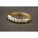 Fully hallmarked 18ct gold diamond half eternity ring