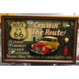 Route 66 Wooden Advertising Board