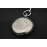 J W Benson hallmarked Silver Hunter pocket watch