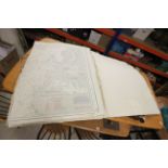 A large quantity of vintage sailing charts.