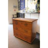 19th century Pine Chest of Two Short over Two Long Drawers