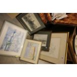 Collection of framed & glazed pictures to include Watercolours