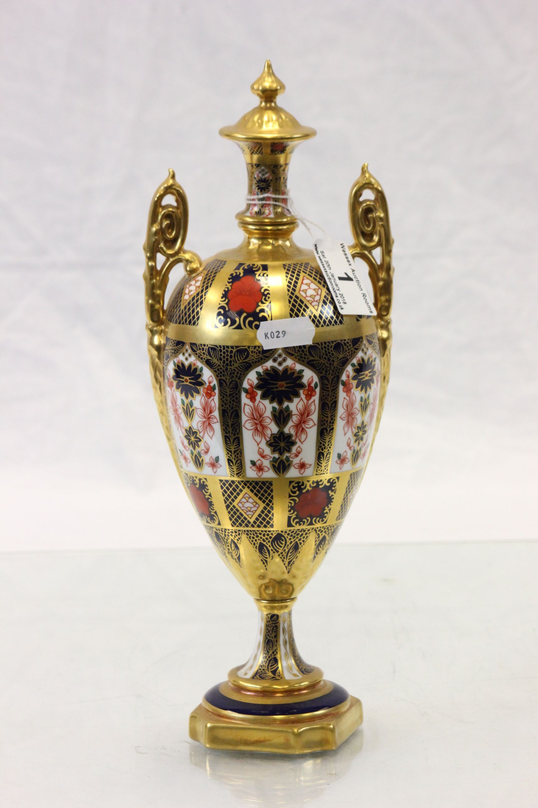 Royal Crown Derby Imari pattern Urn