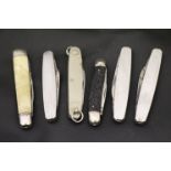 Six vintage penknives