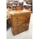 Victorian Mahogany Chest of Two Short over Three Long Drawers