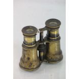 Pair of Brass binoculars, marked Carpenter & Westley London