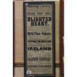 Framed & glazed Poster from the Theatre Royal Durham 1860