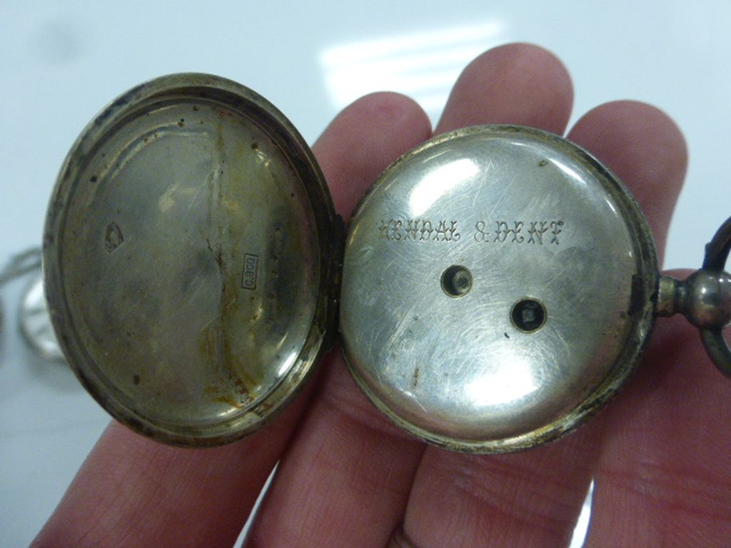 Three silver cased pocket watches - Image 6 of 6