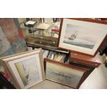 Three framed & glazed prints to include one of Concorde by Terry Harrison