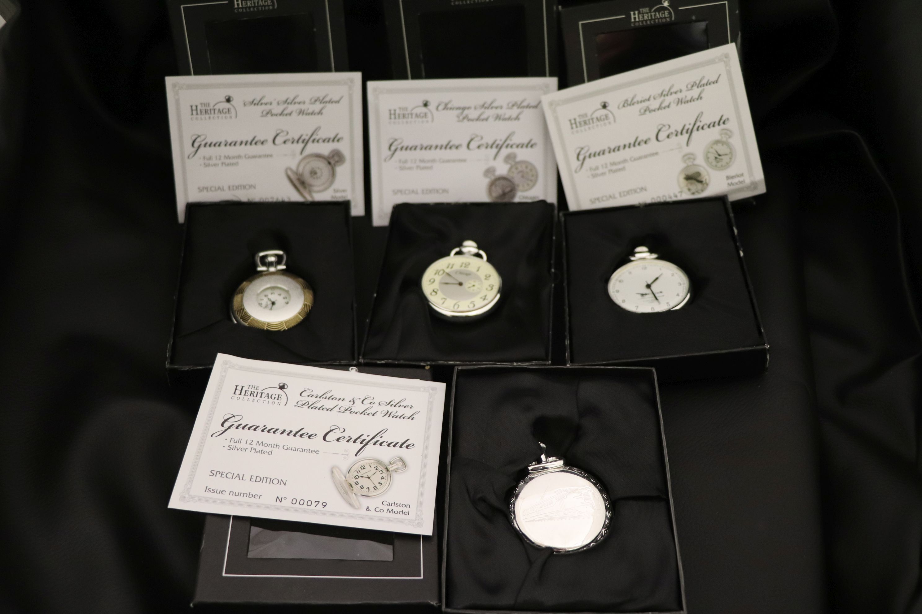 Four Boxed ' The Heritage Collection ' Pocket Watches