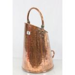 Vintage Copper coal scuttle with swing handle