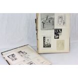 Henry Shepheard, "Mac", early 20th century. Album containing various original artworks (cartoons,