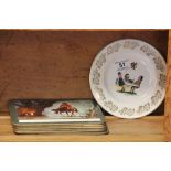 1967 Norman Thelwell Plate together with Set of Six Thelwell Table Mats