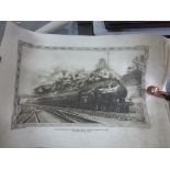 11 rolled Railway carriage prints
