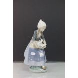 Lladro model of a Dutch girl with a Goose, numbered H-15 My