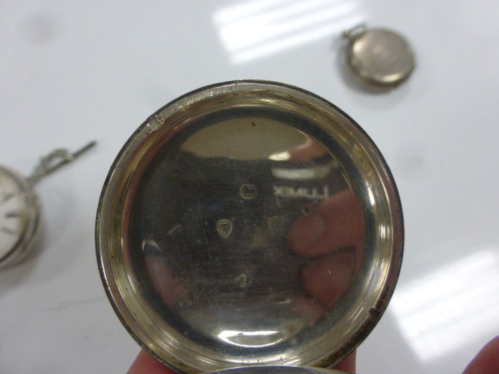 Three silver cased pocket watches - Image 5 of 6