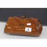 Bourne Denby stoneware bed warmer in the shape of a Gladstone bag