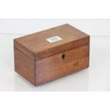 Early 19th century Mahogany Two Compartment Tea Caddy