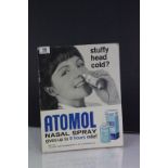 Atomol shop display advertising card
