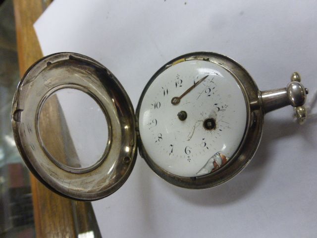 Georgian Silver Pair Cased Pocket Watch, London 1808 - Image 7 of 9