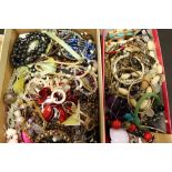 Costume jewellery to include bangles, beads, necklaces, watches, etc