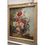 Gilt framed & glazed Still Life Oil on canvas, signed by the Artist