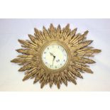 Smiths Sectric Sunburst wall clock