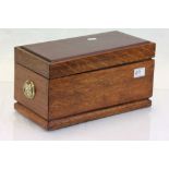 Varnished Oak box with hinged lid