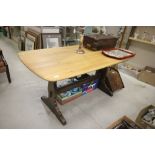 Ercol Oak Dining Table with stripped back top