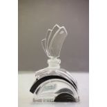 Art deco style scent bottle with black flash overlay