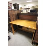 Contemporary Pine Desk with Drawer