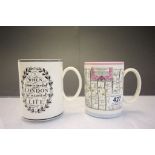 A Wedgwood mug "The Road from London to the City of Bristol" together with 20th century Wedgwood