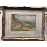 Samuel Jackson attributed watercolour view of Avon Gorge, in gilt swept frame