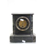 Vintage Slate mantle clock with Marble detailing