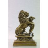 Lead weighted Brass Doorstop in the form of a Lion