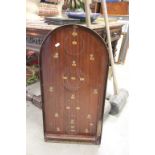 Vintage wooden Bagatelle game with balls